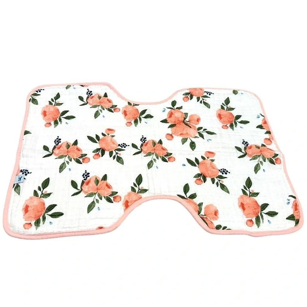 Little Unicorn Watercolor Roses Cotton Muslin Gift Set Swaddle Bibs Burp Cloth